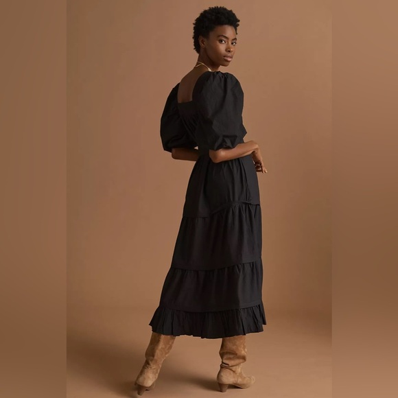 Love the Label Puff-Sleeved Midi Dress (2) - Picture 2 of 4